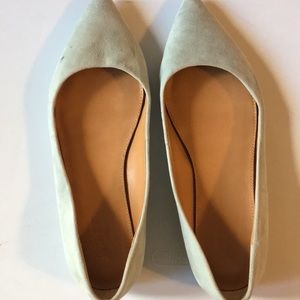 JCrew pale blue suede pointy flats